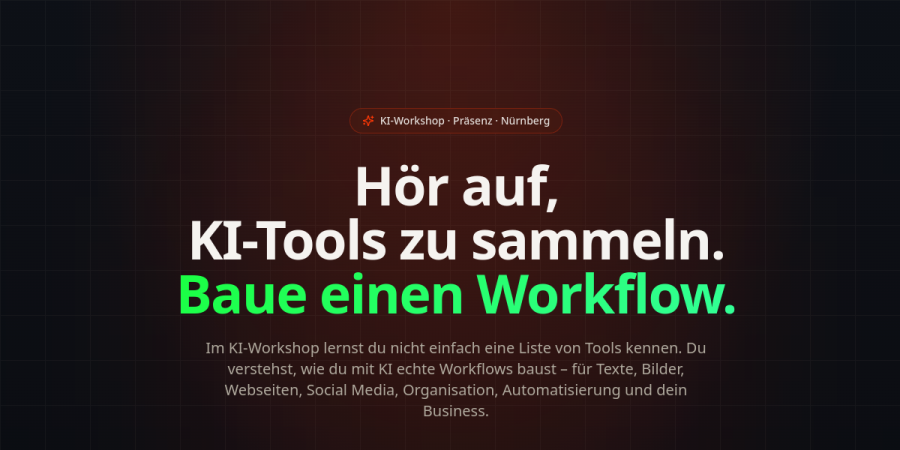 AI Workshop Vorschau
